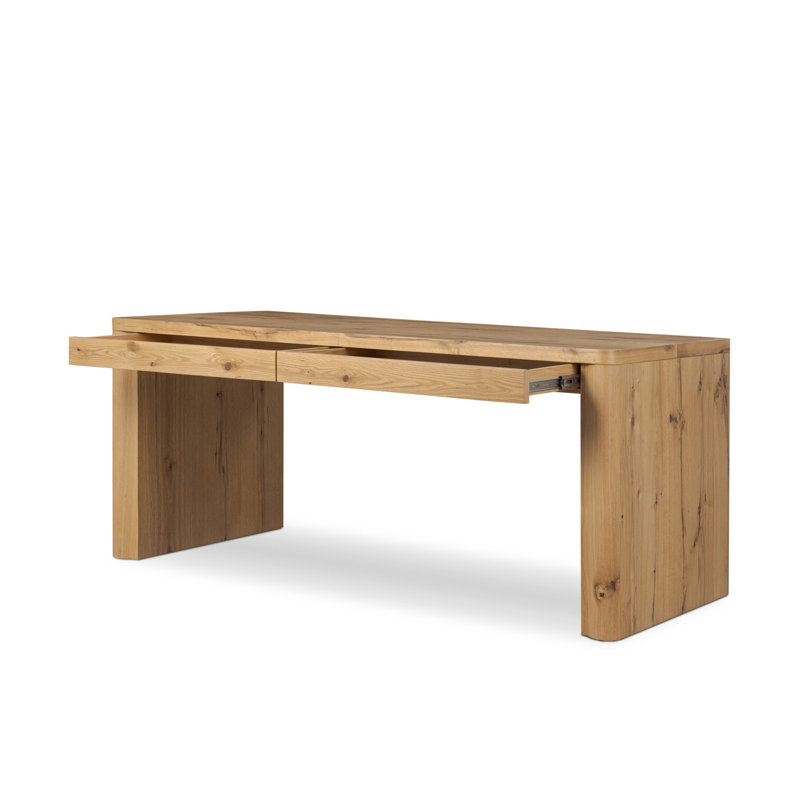 Novella Writing Desk-Natural Oak Veneer Thick Random