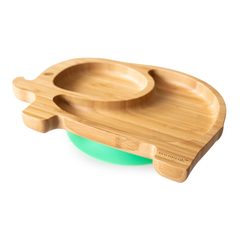 Bamboo Elephant Plate, Green