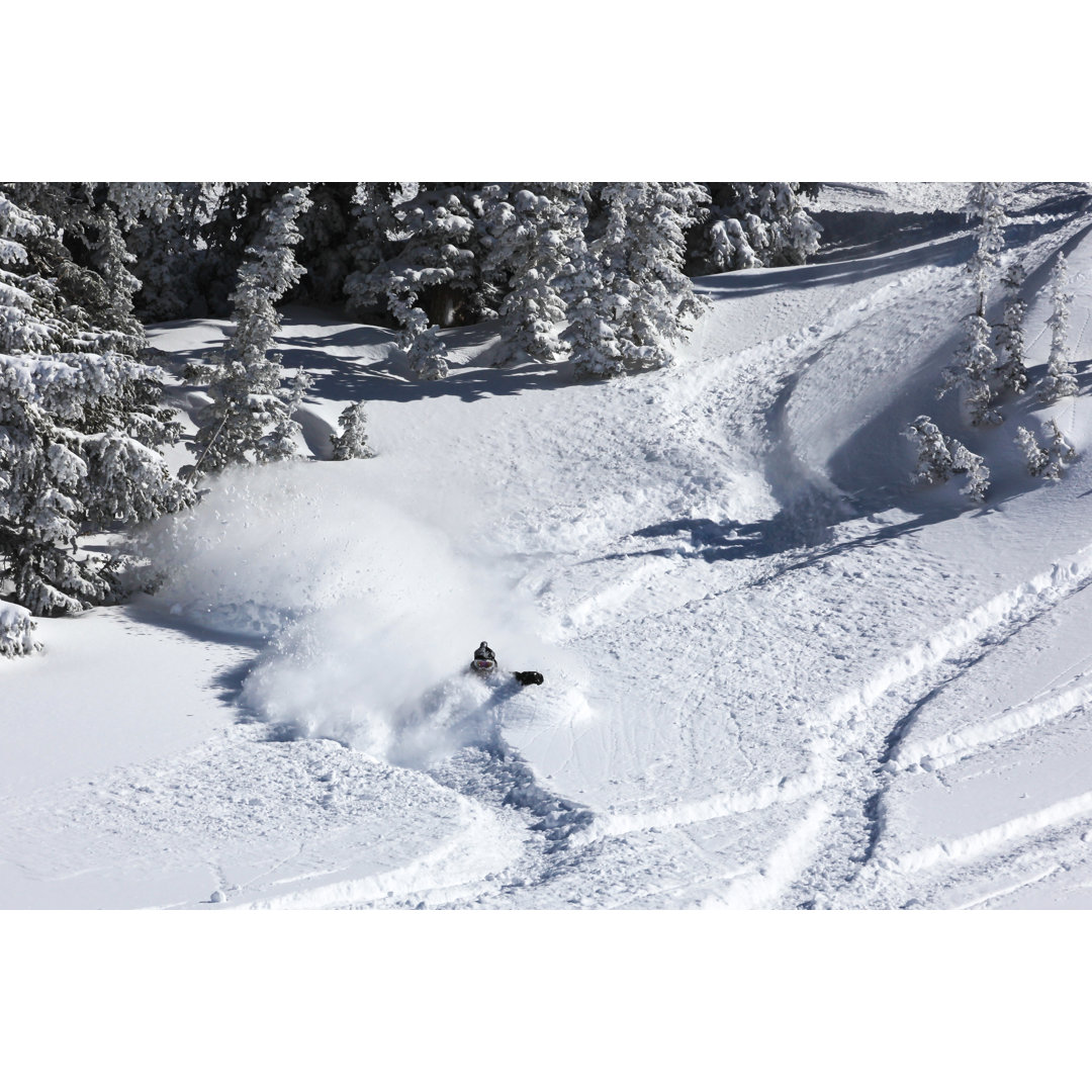 Deep Powder Snow von Onfokus - Kunstdrucke auf Leinwand ohne Rahmen