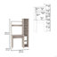 Bureau Aramis, cinq tablettes, deux tablettes supérieures (bureau)