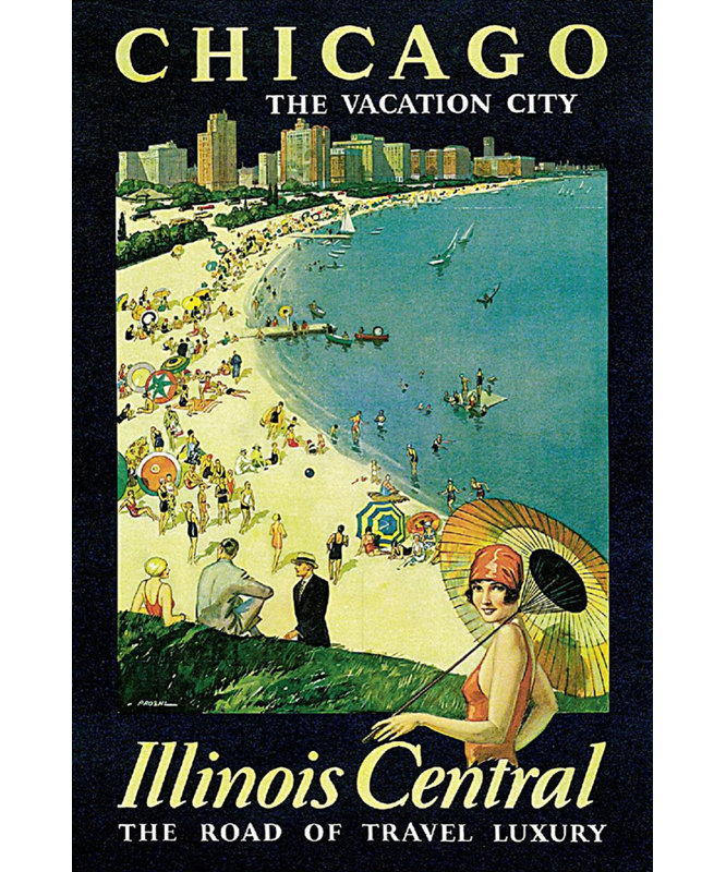 Chicago, la ville des vacances, H 24 po x l 16 po