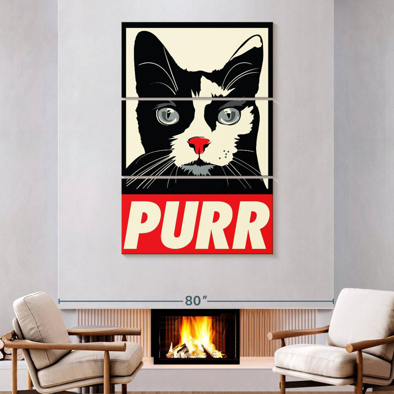 Brampt Purr Propaganda, 74" H x 48" W