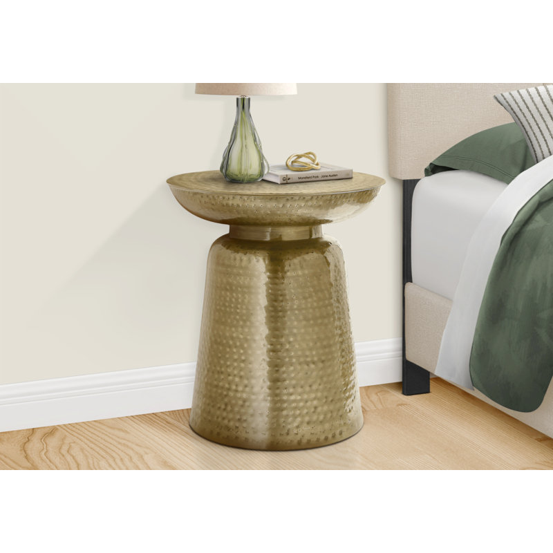 Table de chevet pour chambre à coucher, table de chevet, table de bout en métal pour le salon, Doré