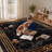 Monaco Series Abrstract Black/Gray/Ivory/Beige Area Rug-1131028169