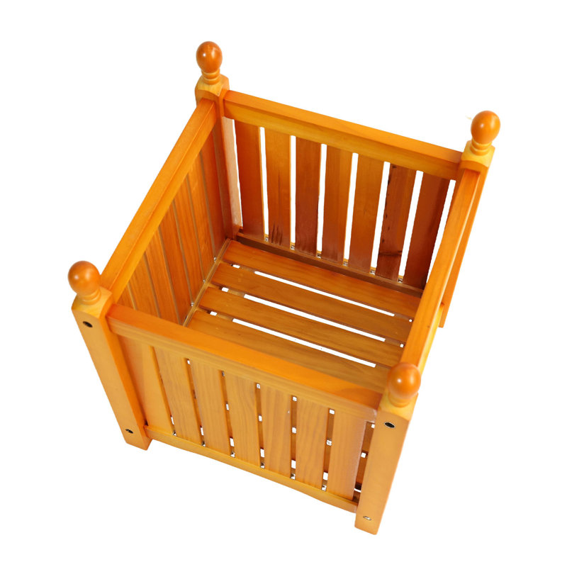 Outdoor Square Planter Of , Ideal For Porch And Garden, Suitable All Flower Herb Blends Box, Good Growing Flowers Vegetables, Easy Assembly Steps Included