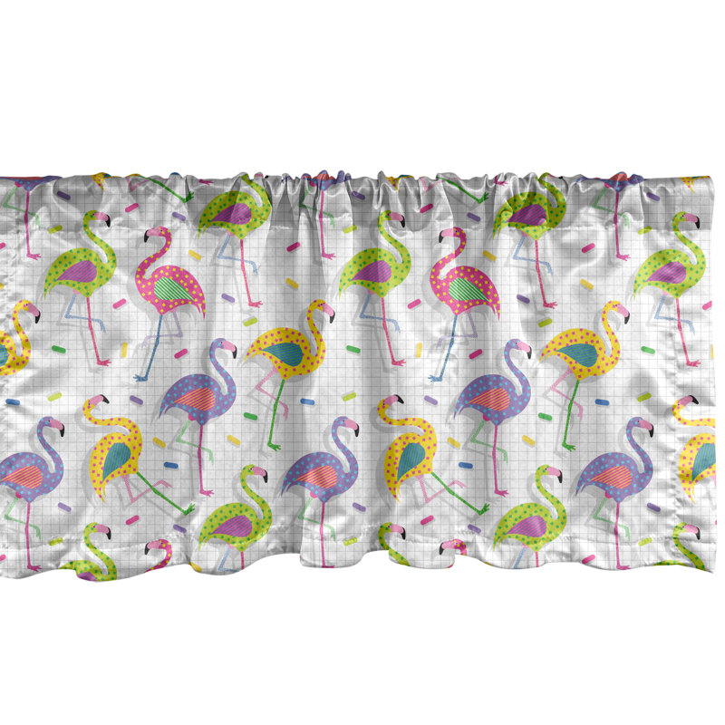 Ensemble de 2 cantonnières Ambesonne Flamingo, L 54 po x L 12 po