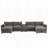 142'' Modular Sectional Sofa with Movable Storage Ottoman and Console-259734166