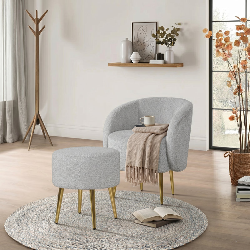 Fauteuil et repose-pieds 26,6 po Tolgahan CAL117