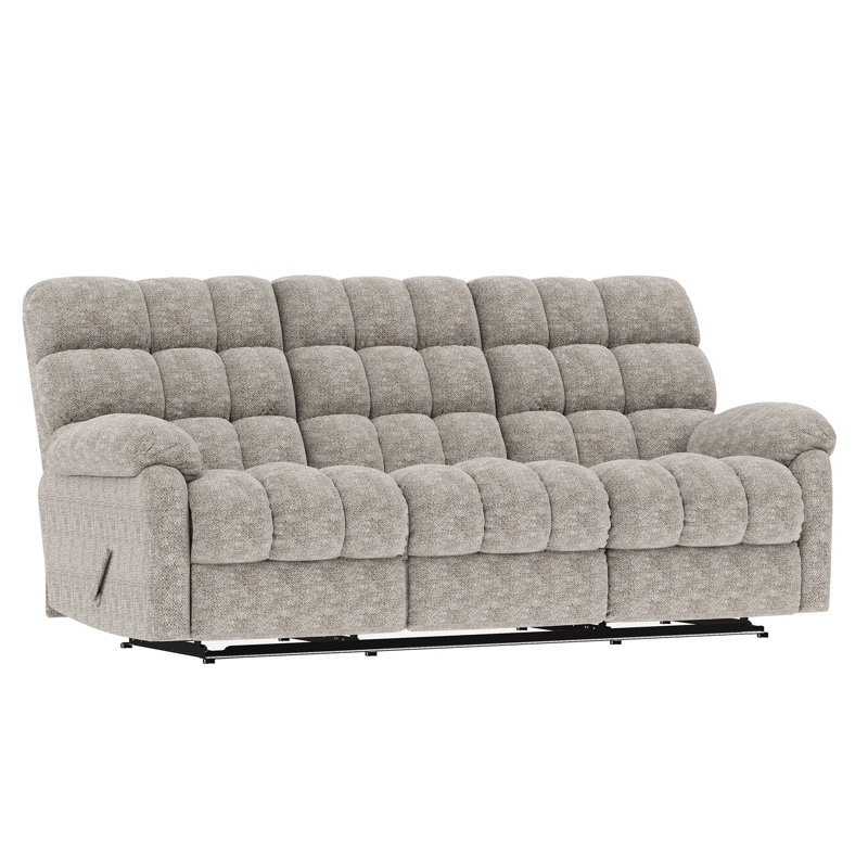 Canapé double inclinable, chenille beige, Beige