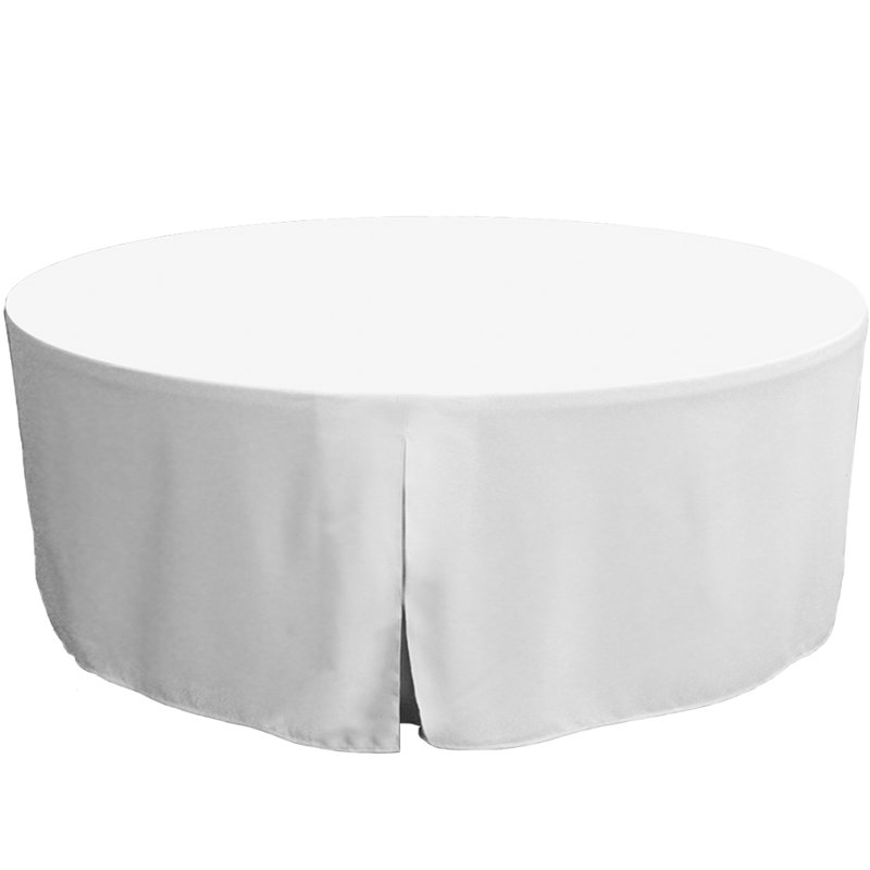 Tablevogue Round Table Cover, White, 30" L x 30" W
