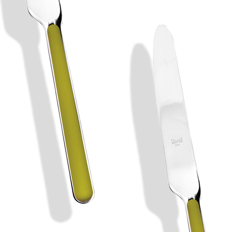 Ensemble de couverts en acier inoxydable MEPRA Fantasia (5 pièces), Vert olive