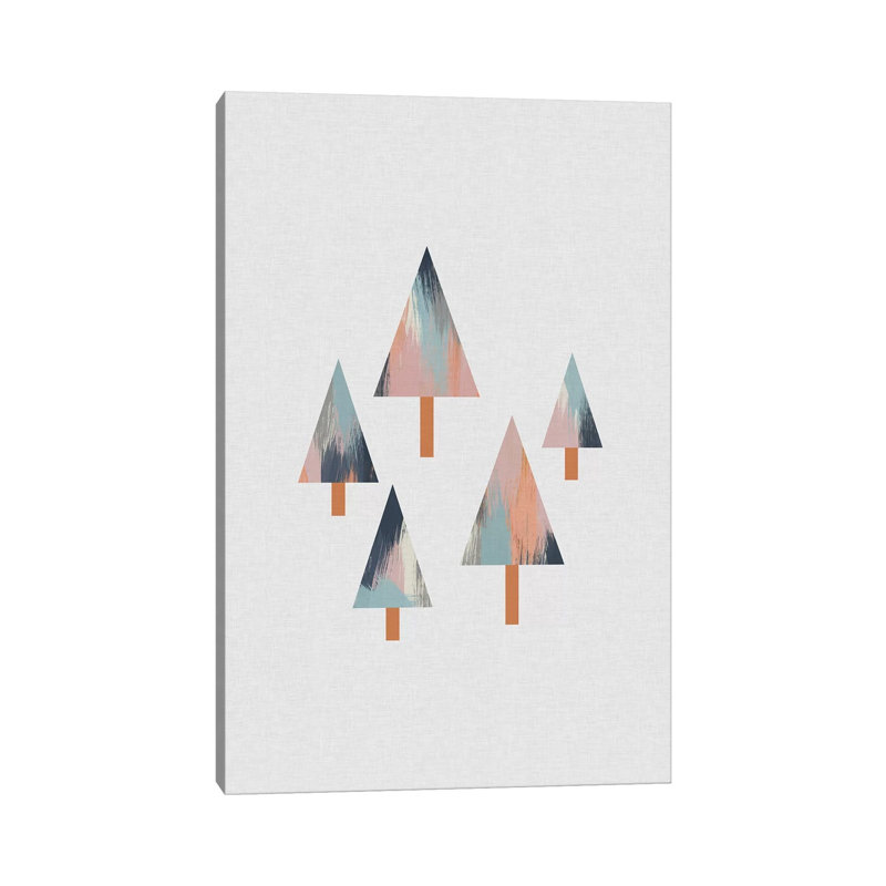 Pastel Trees by Orara Studio - Wrapped Canvas Print, 45.72cm H x 30.48cm W x 1.91cm D