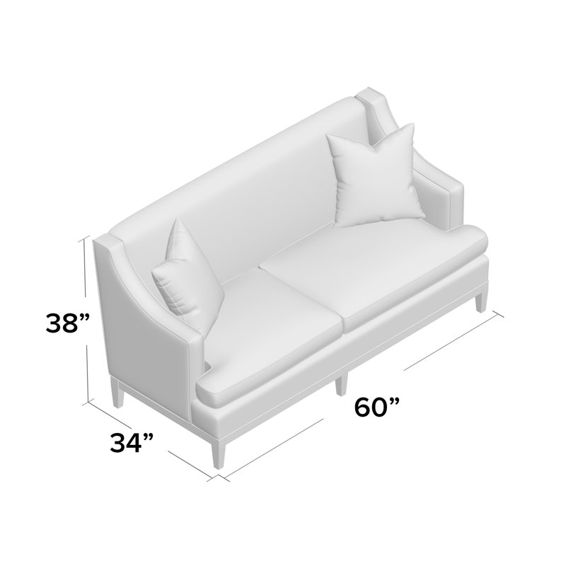 Cardiff Loveseat, Gray, Black Walnut
