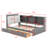 Twin Size Wood Daybed Platform Bed With Bookcase Storage Headboard, Shelves And 2 Drawers-263436799