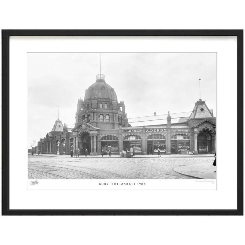 Bury, The Market 1902 by Francis Frith - Single Picture Frame Print, 45cm H x 60cm W x 2.3cm D