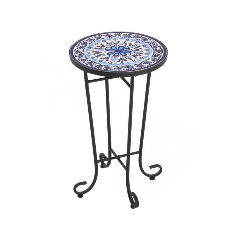 Patio Side Table, Black;Blue, Black;Blue, Black;Blue