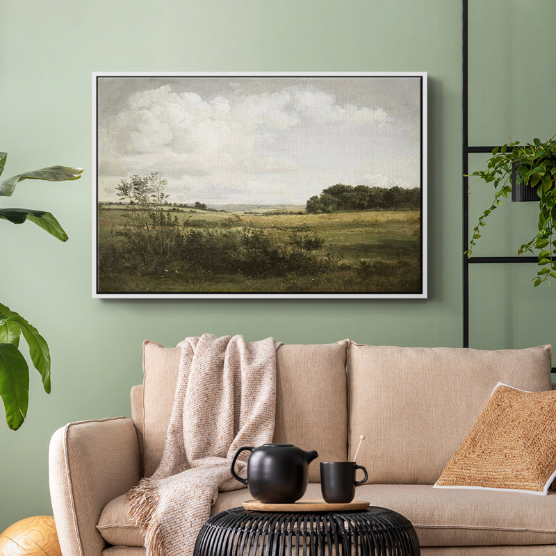 «Vintage Landscape - DCLX III», toile tendue avec châssis encadré, Blanc, H 17 po x l 25 po