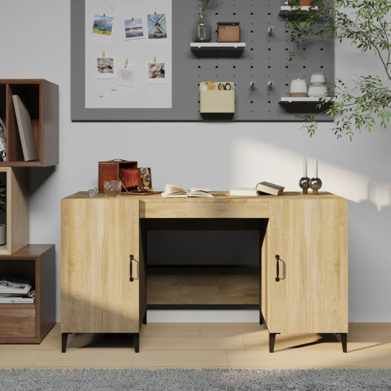 Korhan Computer Desk, Sonoma Oak