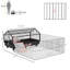 Enclos roulant pour petits animaux - conception pliable spacieuse pour, cage noire, espace suffisant pour jouer, cochons d'Inde,
