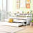 White Twin Xl Daybed With 2 Trundles, 3 Storage , & , Solid Wood Frame, Space Efficient In White, Charging Strong Build, Saving