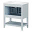 Meuble-lavabo moderne avec lavabo en céramique et grand rangement-142768197