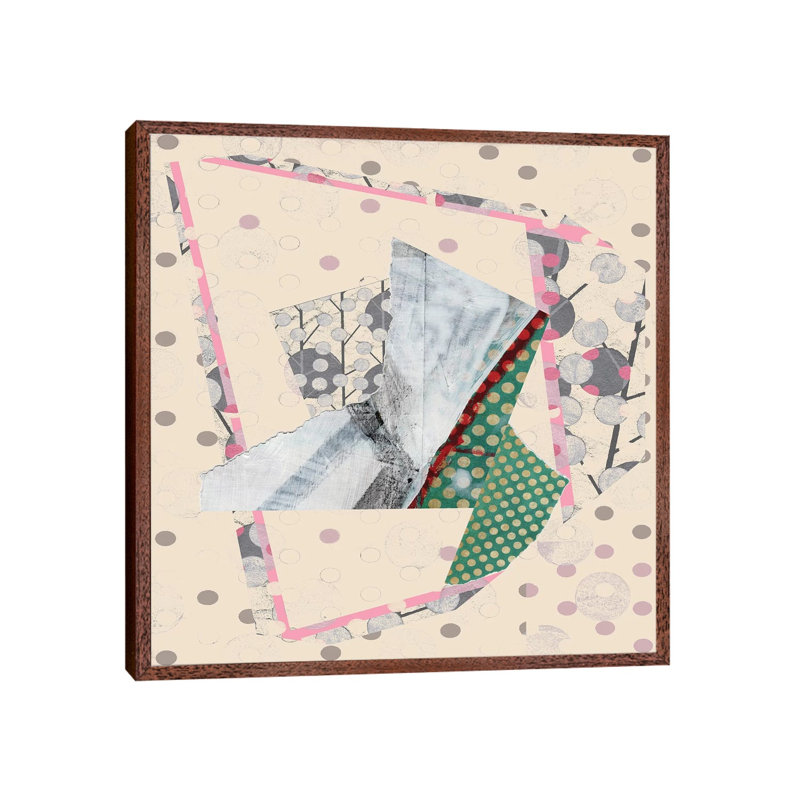 Ghost I by Pamela Staker - Painting on Canvas, Classic Brown Wood Framed, 45.72 cm H x 45.72 cm W