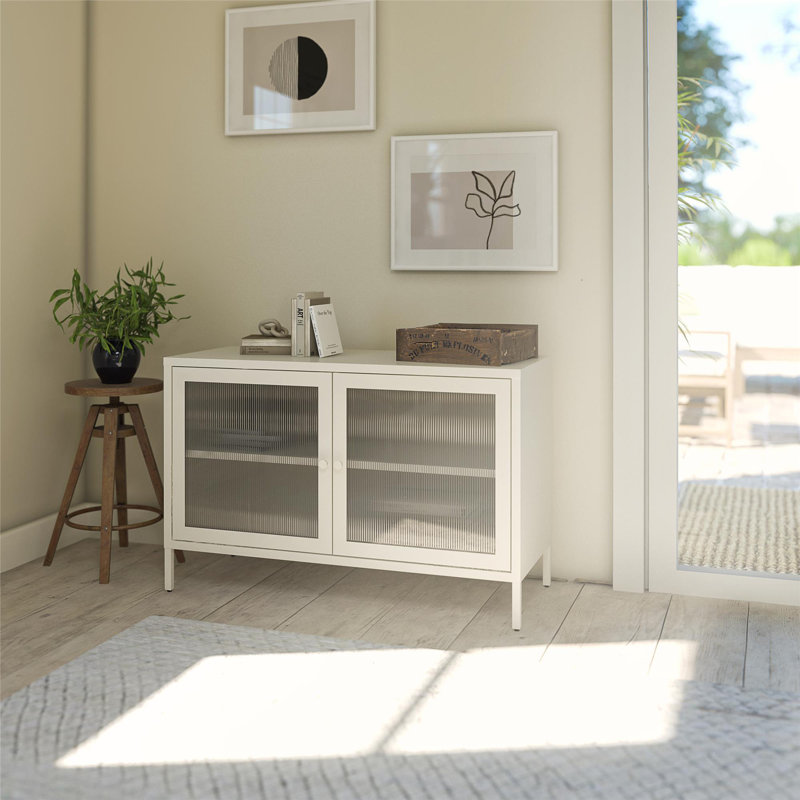 Anabelli Accent Cabinet, Soft White