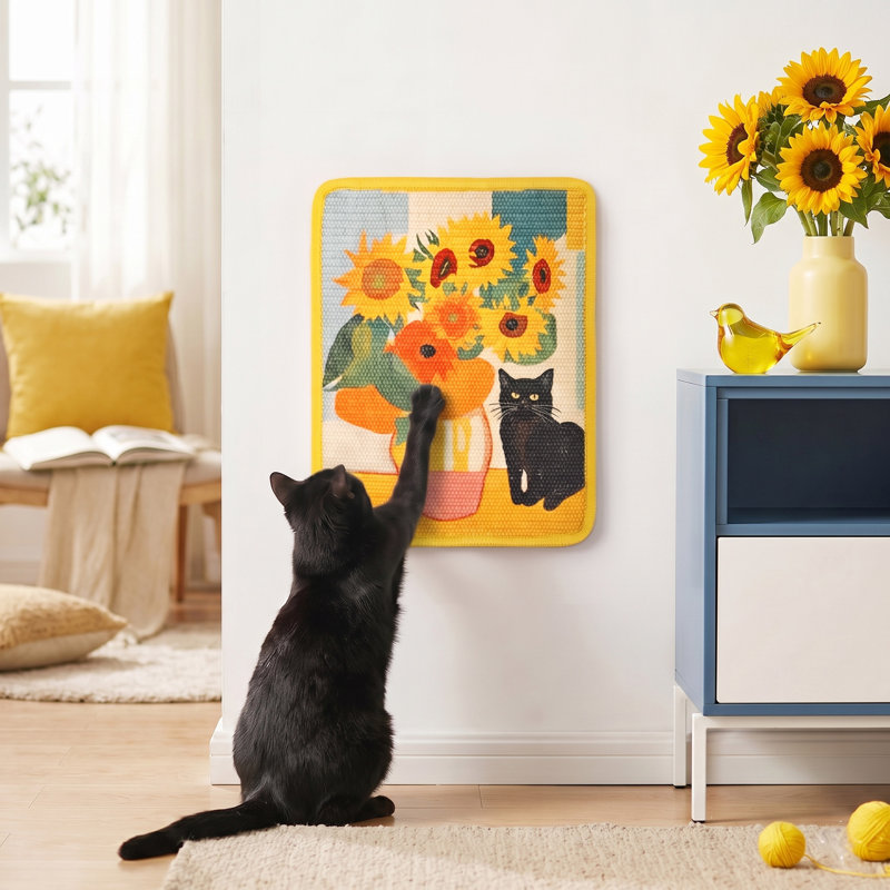  Grattoir pour chat mural en sisal, Sunflower