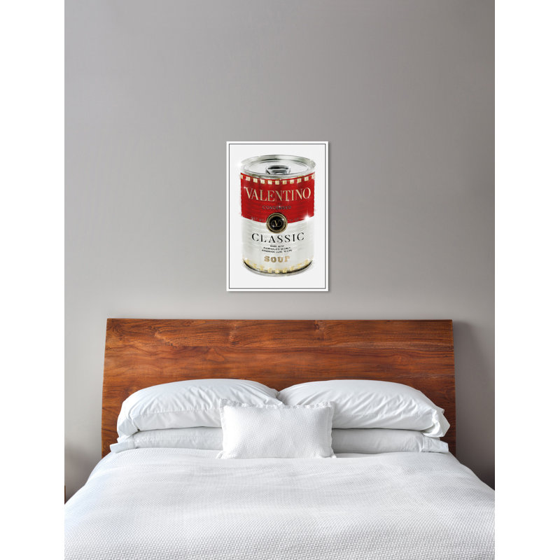«Fashion and Glam Rockstud Soup», impression sur toile, H 15 po x l 10 po, Cadre blanc