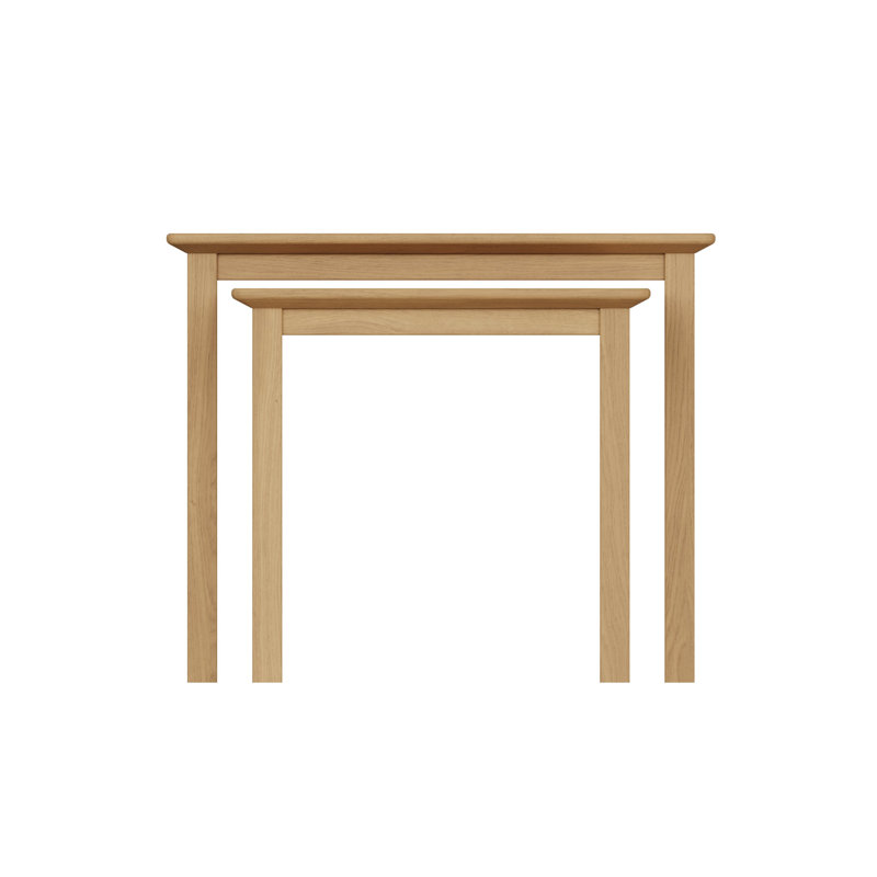 Daris Nest Of 2 Side End Tables. Solid Oak. Fully Assembled.