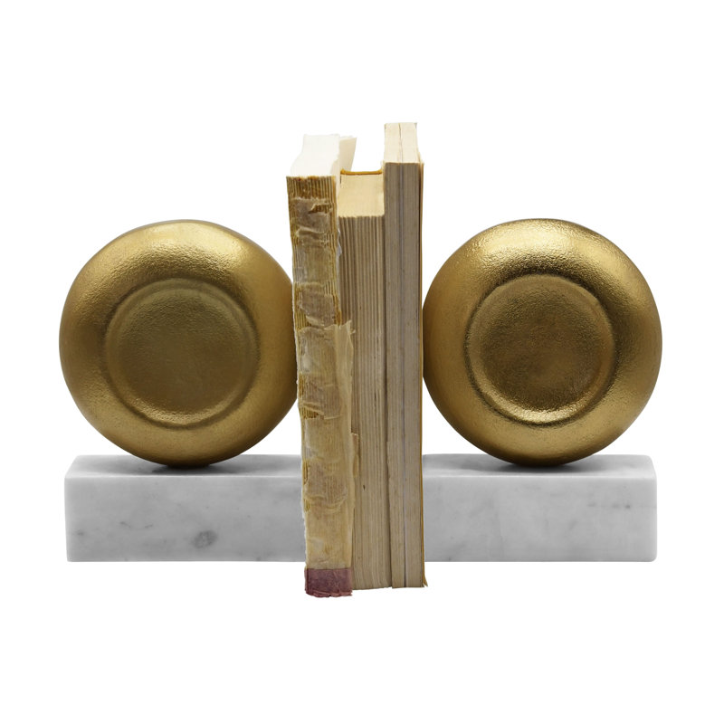 Handmade Brass Disky Bookend