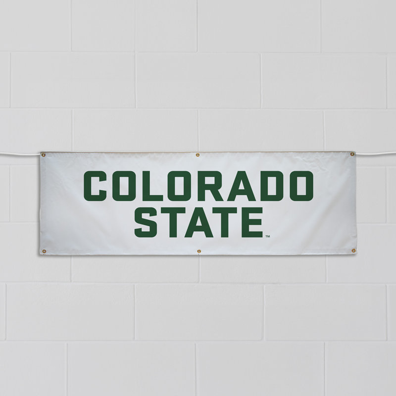 Bannière en vinyle - Licence NCAA, Rams blancs de Colorado State