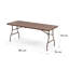 Burgos Rectangular Metal Folding Outdoor Camping Table , 181cm cm W 76cm cm D
