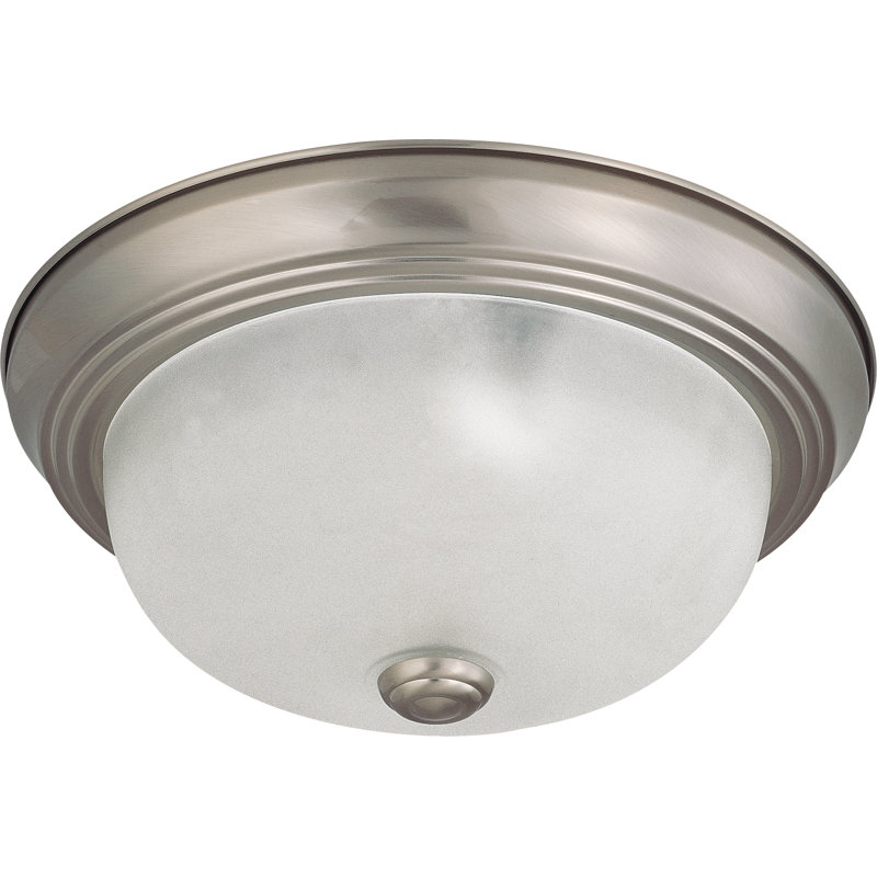 Plafonnier encastré 2 lumières Toulon, Bronze acajou, H 5,38 po x l 5,38 po x P 13,13 po