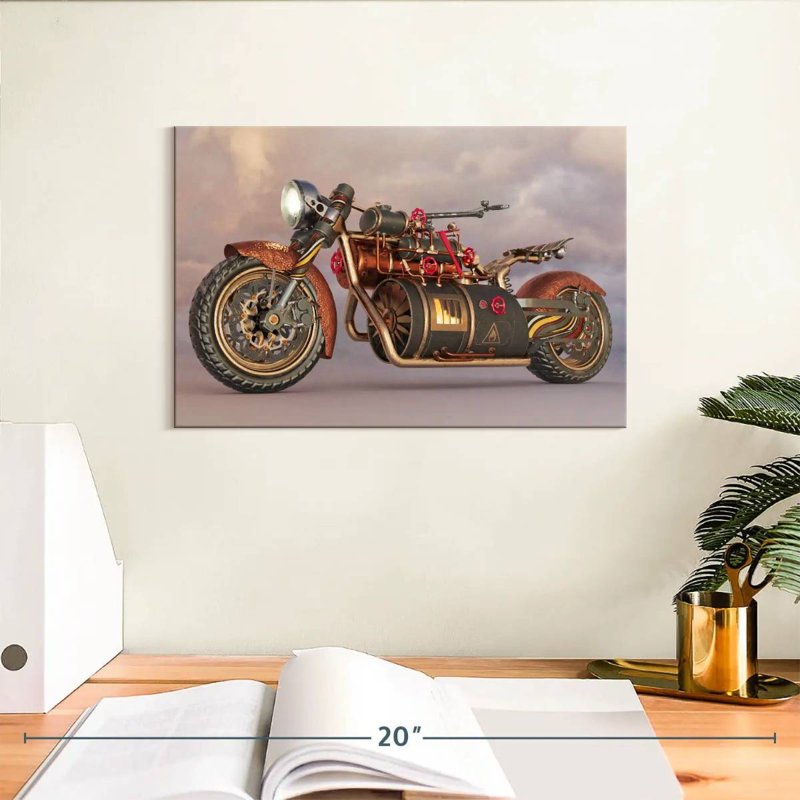 Moto Mehar Steampunk, H 8 po x l 12 po