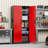 Lakenzie 5 - Shelf Steel Garage Storage Cabinets with Lock (72" H x 32" W x 16" D)-769766844