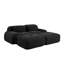 Canapé modulaire noir à 2 places modulaire, chaise longue en velours côtelé de luxe pour le salon et la chambre à coucher-2015602072