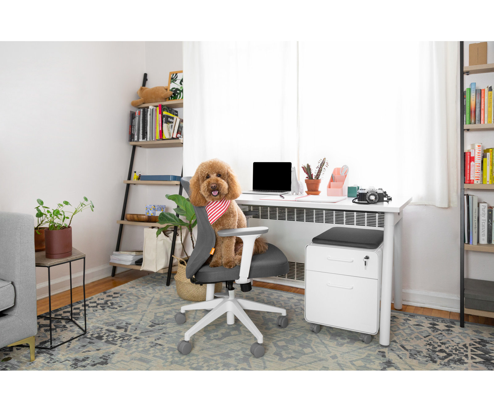 Series A Writing Desk, White, 47"L x 27"D x 29"H
