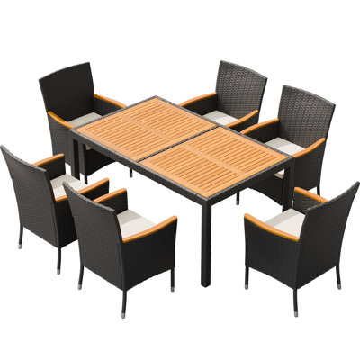 Ensemble de salle à manger rectangulaire pour 6 personnes 59,05 po Callan