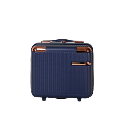 Blue ABS Hardshell Carry-On Luggage with 360° Spinner Wheels and TSA-Style Combination Lock