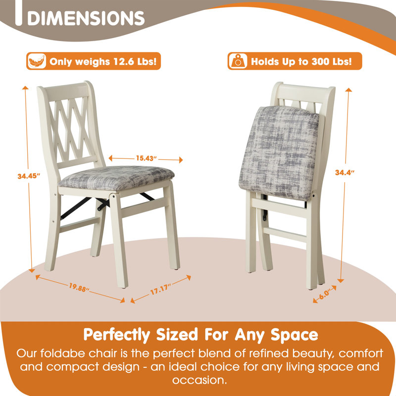 PNC-LWH-30– Plano Kitchen Chairs with PU Leather Seat, 3-X Back, Set of 2, Linen White Finish, Black/White Ombre