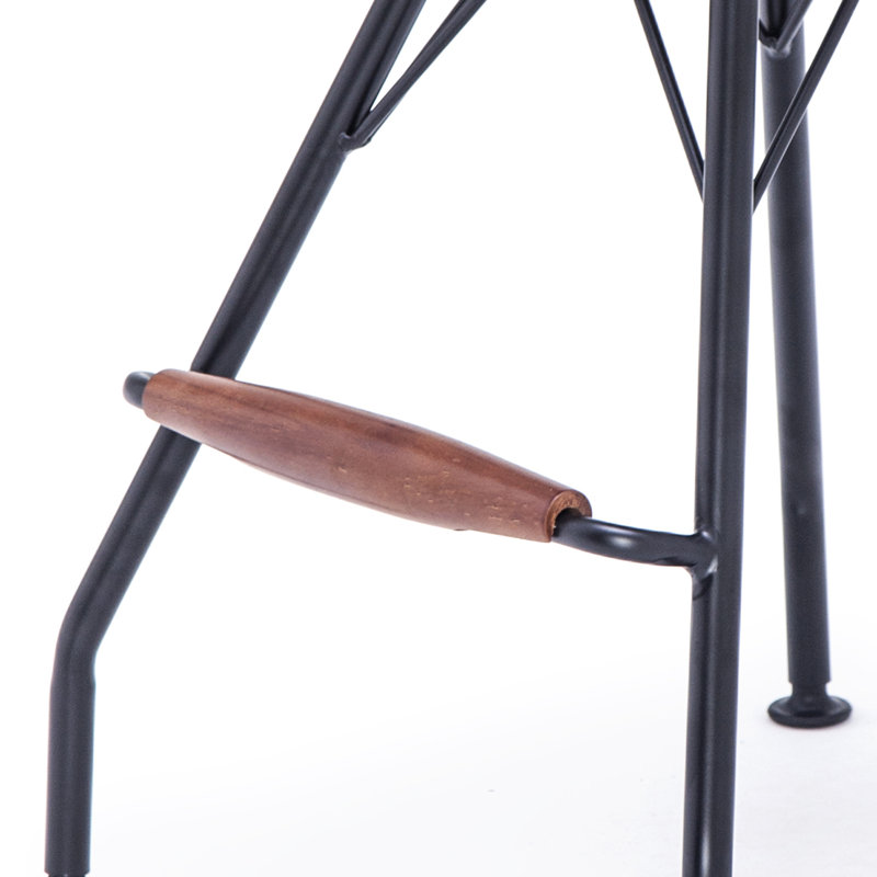 Belgr Upholstered Counter Stool with Metal Frame, Beige, Counter Stool (24" Seat Height)