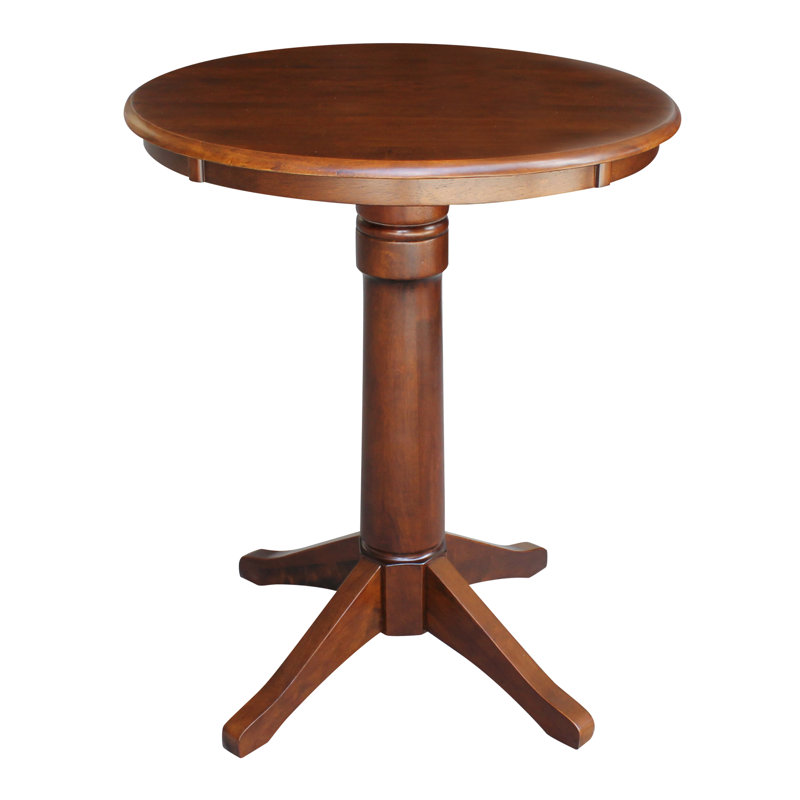 Gianluka Counter Height Solid Wood Dining Table, Espresso, 35.9" H x 30" L x 30" W