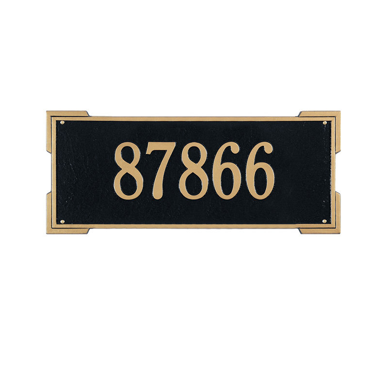 Plaque d'adresse murale 1 ligne Roanoke, Cuivre antique, Oui