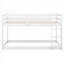 Lit superposé simple au dessus d'un lit simple en pin massif blanc, parfait pour les chambres d'enfant et les petits espaces, style simple et classique-1459472549