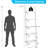 5-Tier Ladder Shelf, Wall-Leaning Bookshelf W/Open Shelves, Plant Flower Stand, Storage Display Organizer Rack, Multifunctional Bookcase For Living Room Home Office