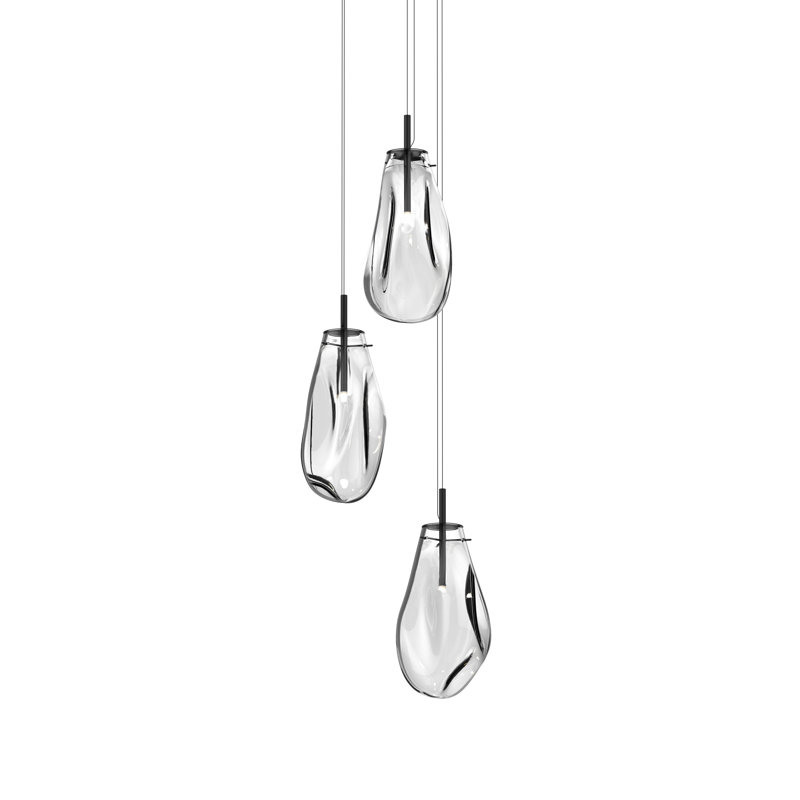 Liquid 3 - Light Pendant, Clear, 22" H x 22.5" W x 22.5" D