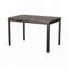 Table de salle à manger en faux marbre avec structure en métal noir