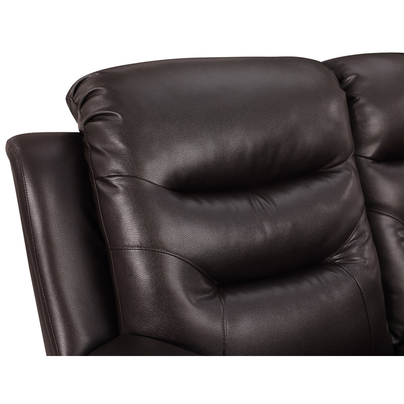 Causeuse inclinable en cuir Global, Brun