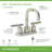 Dia 4 in. Centerset Two-Handle Bathroom Faucet with Push Pop Drain-91267923